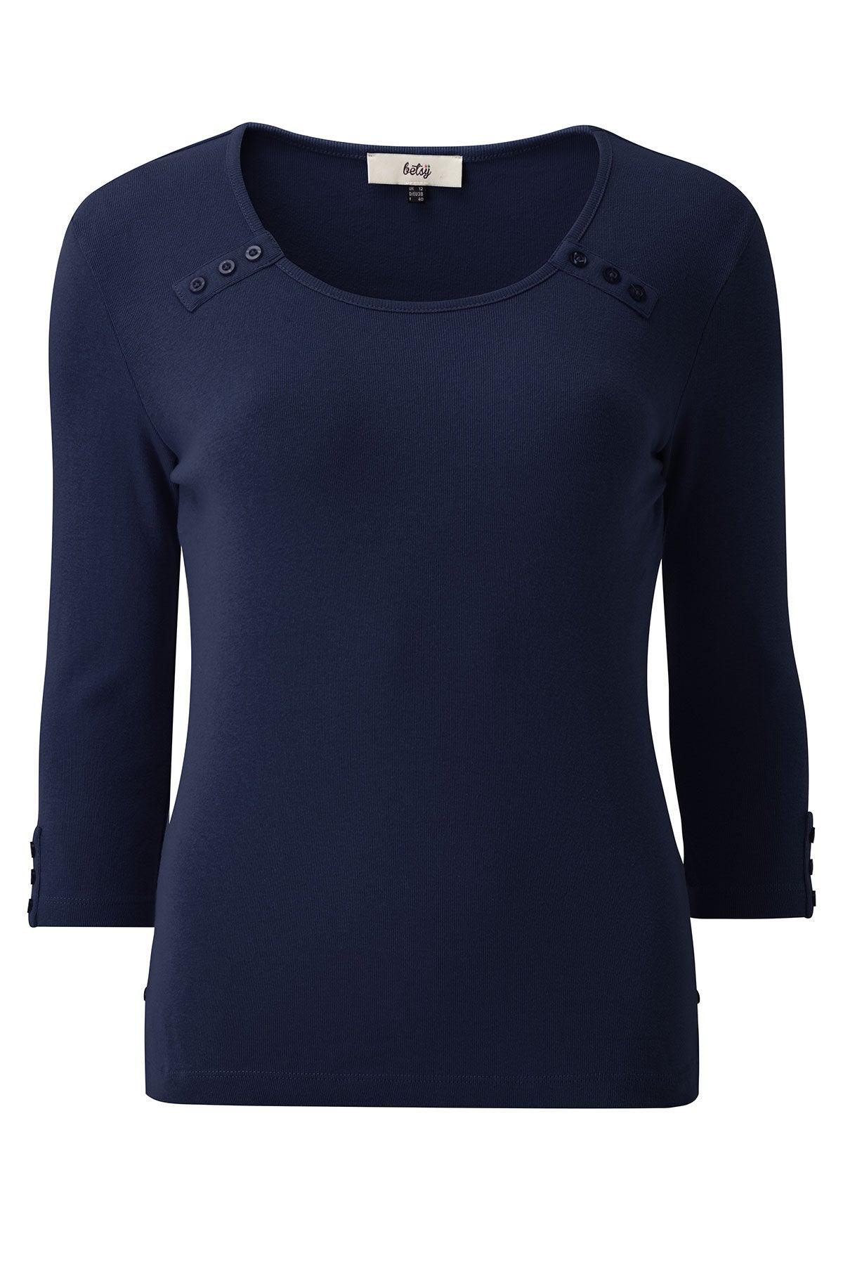 Betsy Essential Button Jersey (Navy)