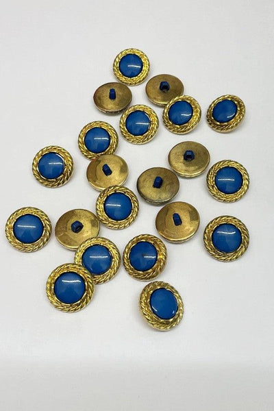 Swirl Blue Buttons - Carr & Westley