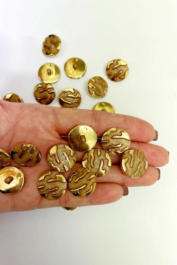 Gold Pattern Buttons - Carr & Westley