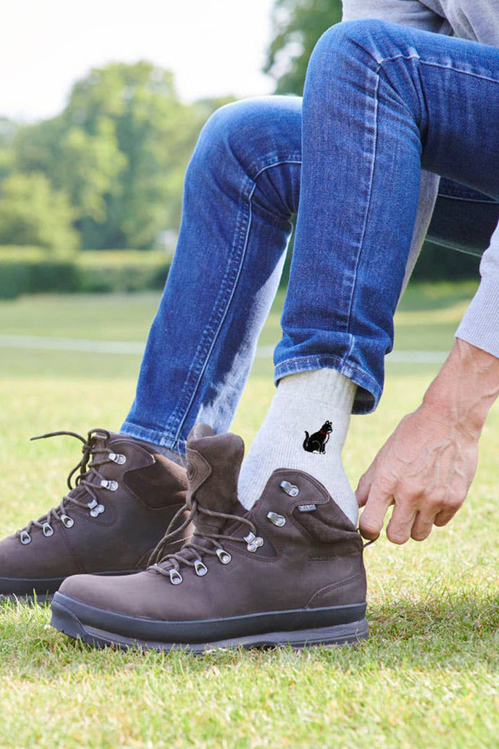 Black and White Cat Wool Socks
