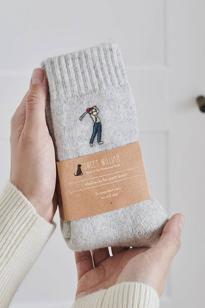 Golfer Sports Lover Wool Socks