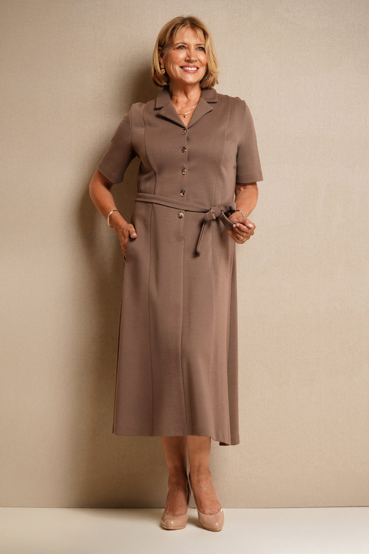 Tweedle Dress - Taupe