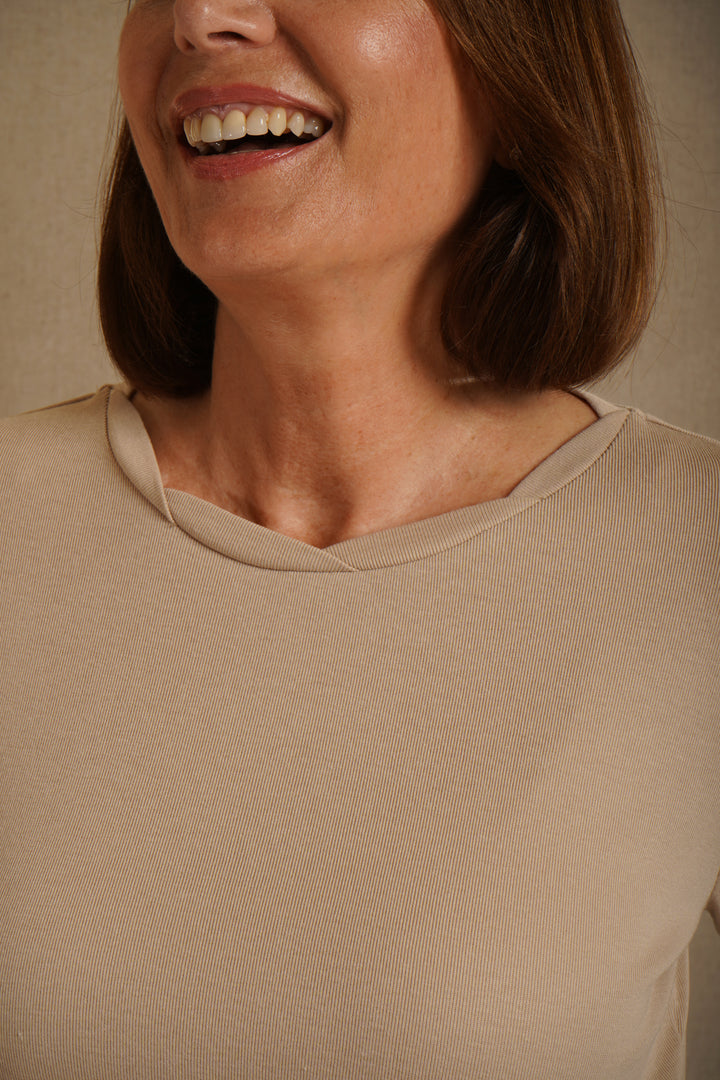 Scalloped Neck Top