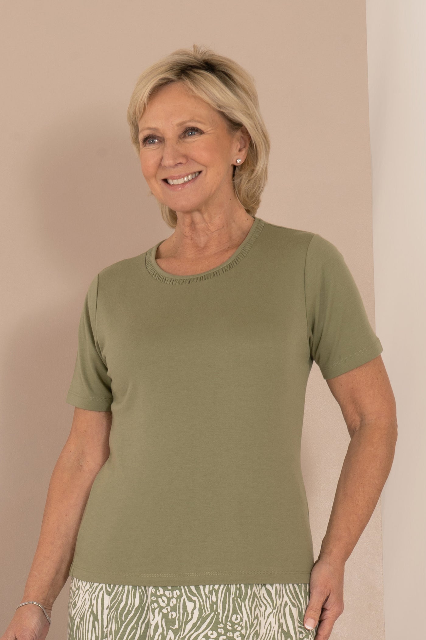 Ruched Neck Top