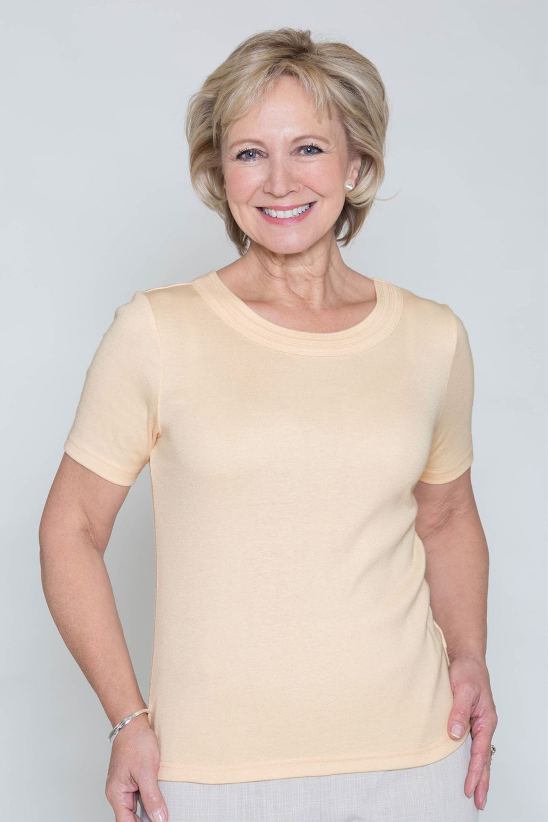 Ribbed Neck T-Shirt