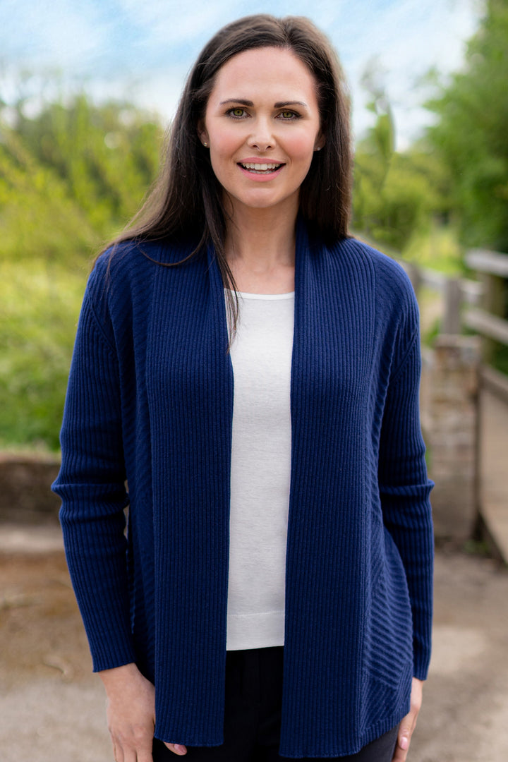 Cotton Cashmere Edge to Edge Cardigan