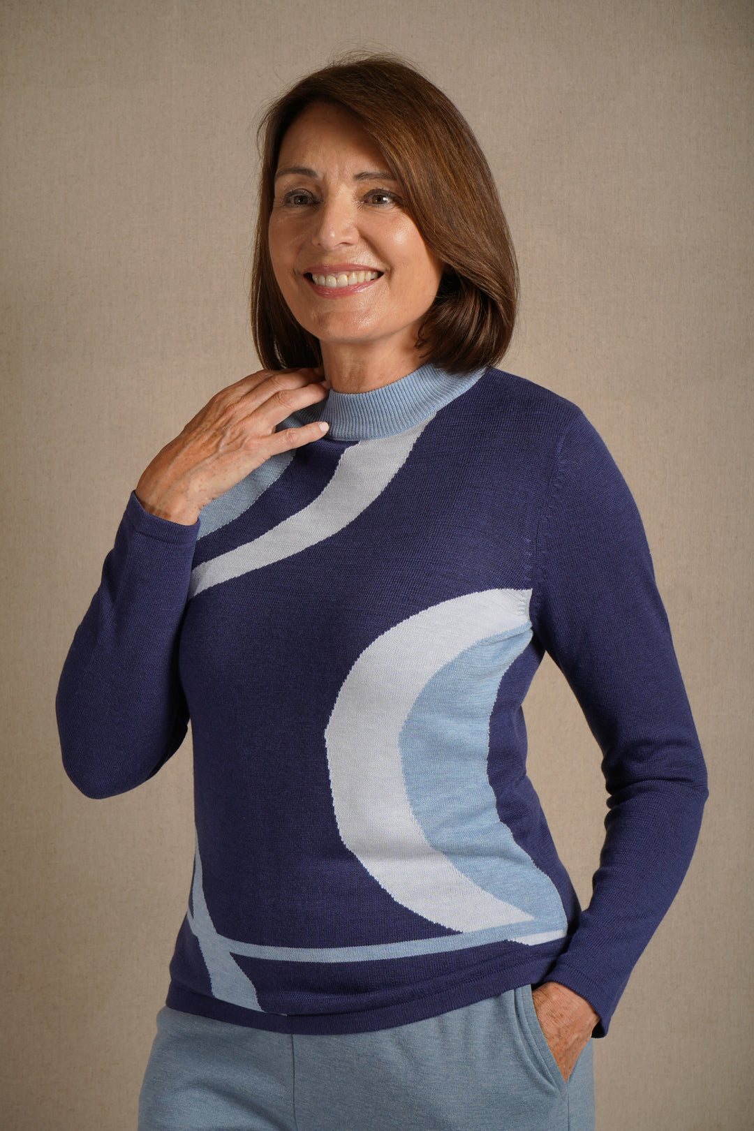Intarsia Swirl Jumper