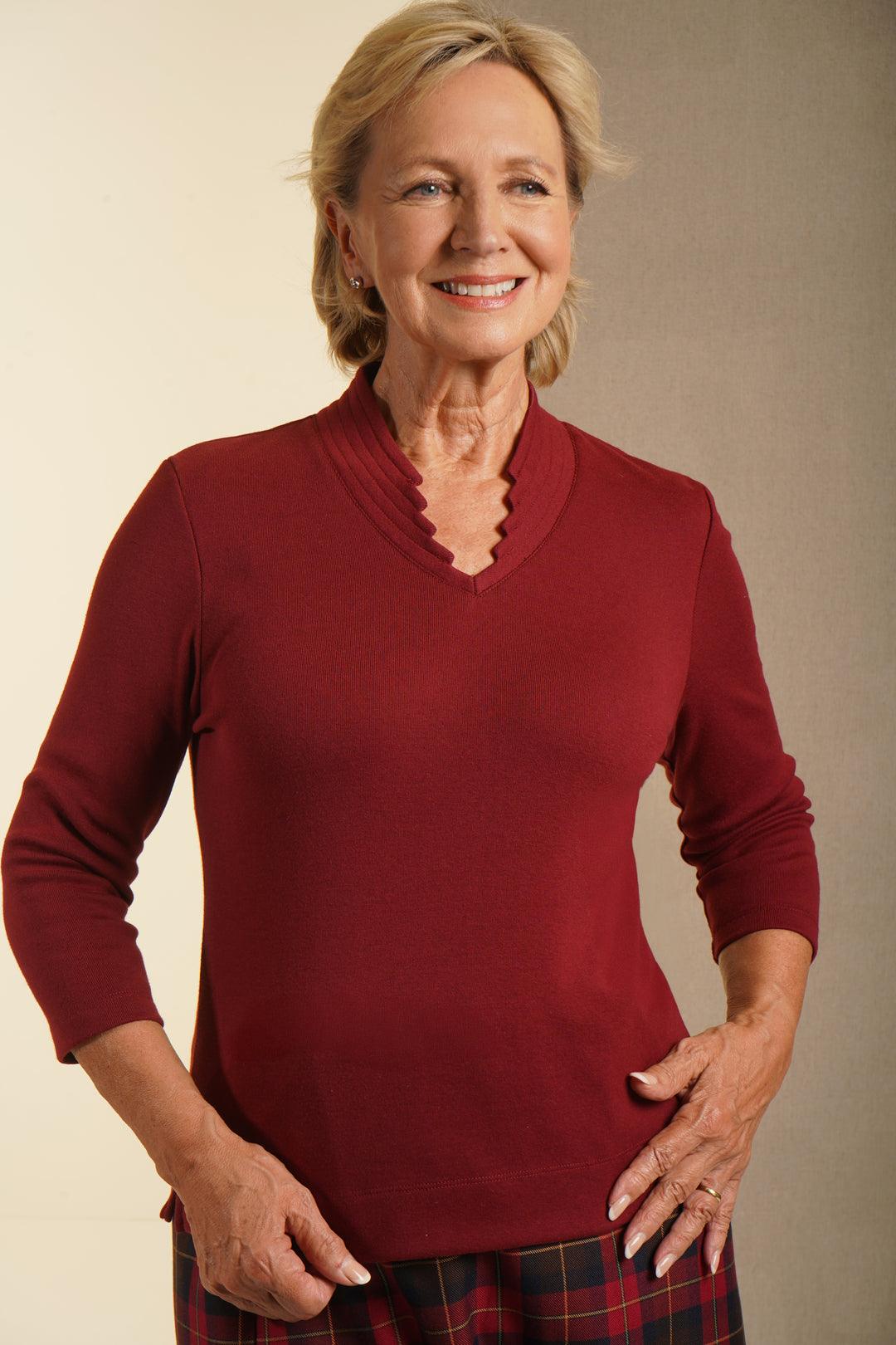 Step Neck Top