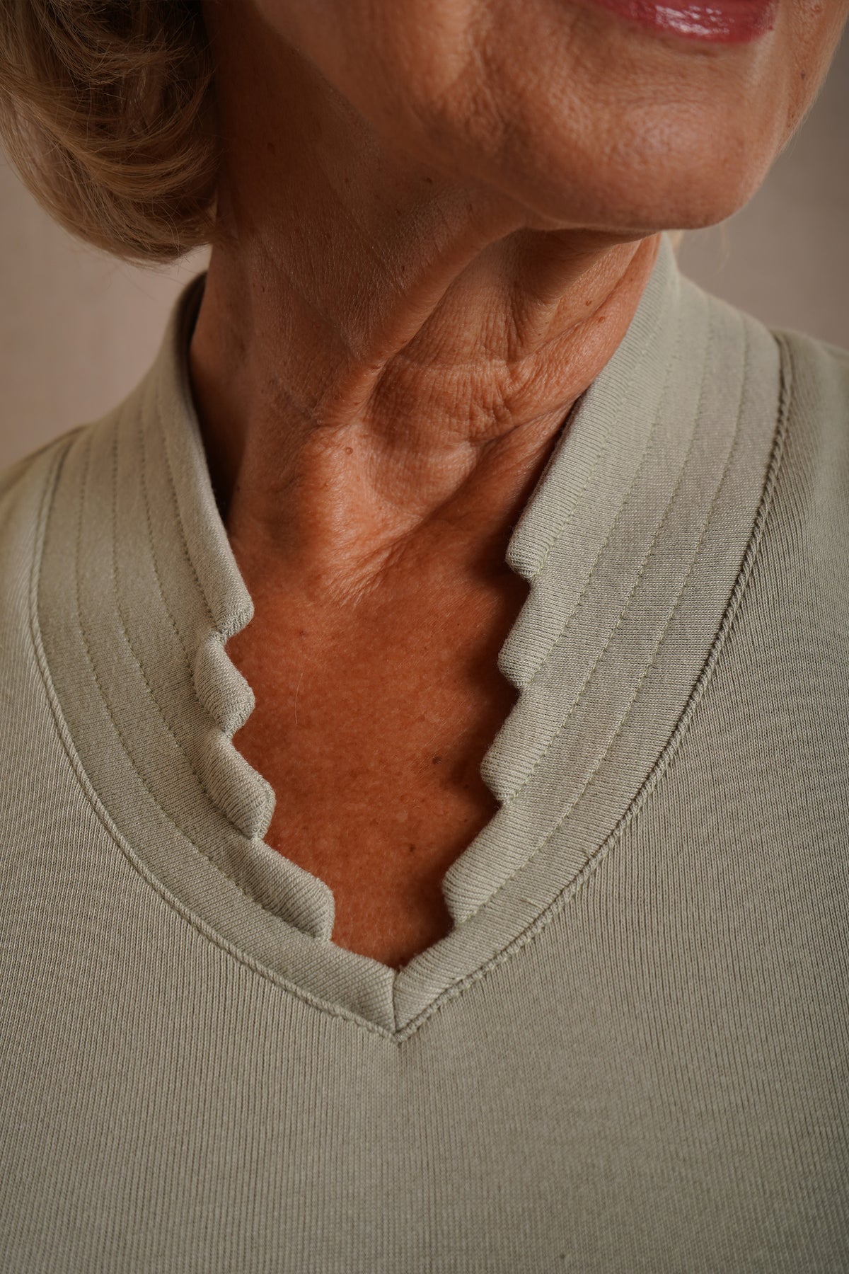 Step Neck Top - Poppy - Classic Women's Tops – Carr & Westley