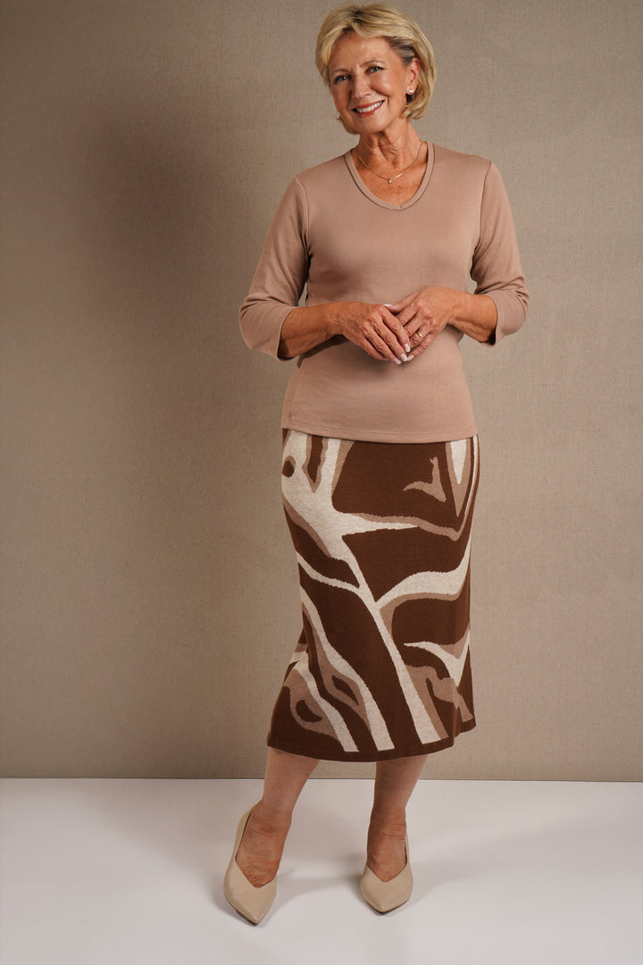 Jacquard Swirl Skirt