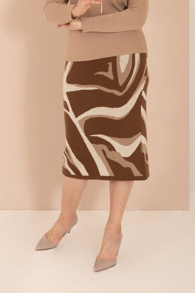 Jacquard Swirl Skirt