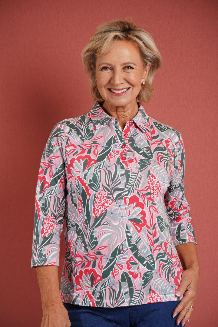 Tropical Polo Top