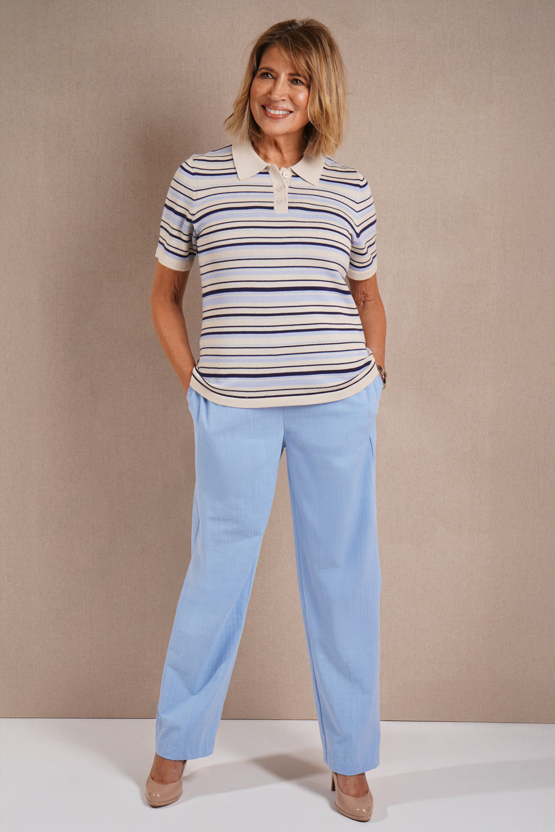 Epple Knitted Polo Top