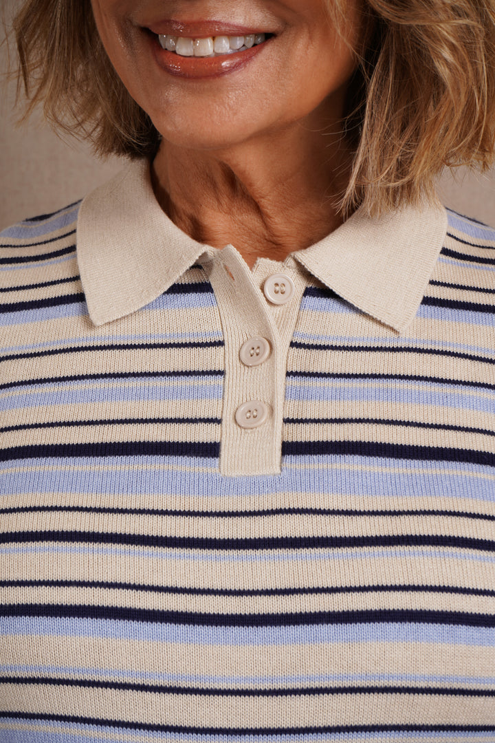Epple Knitted Polo Top