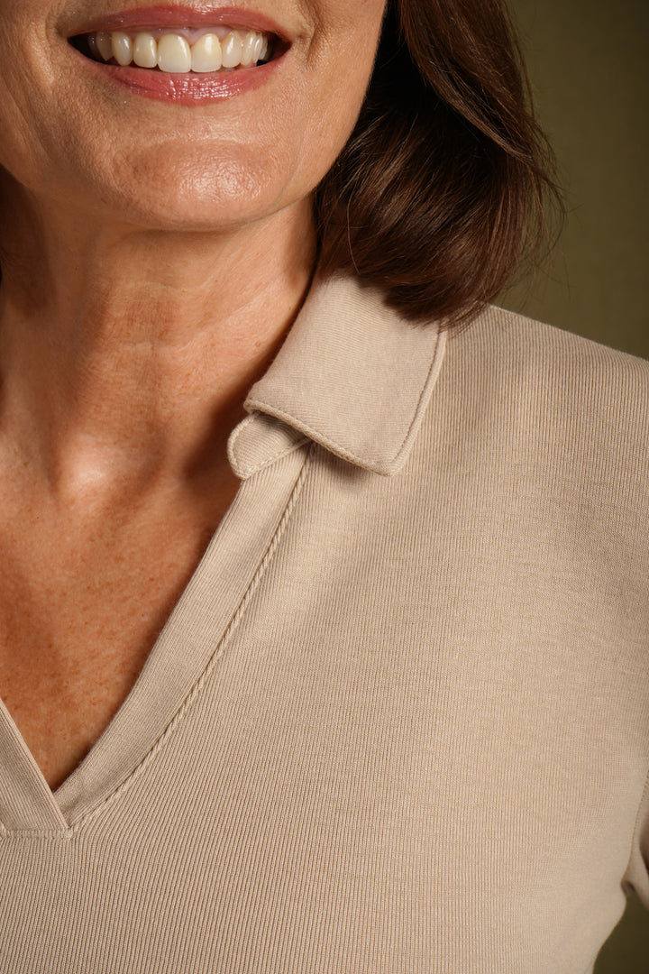 Jenny Open Collar Top