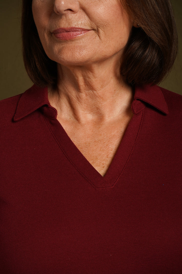 Jenny Open Collar Top