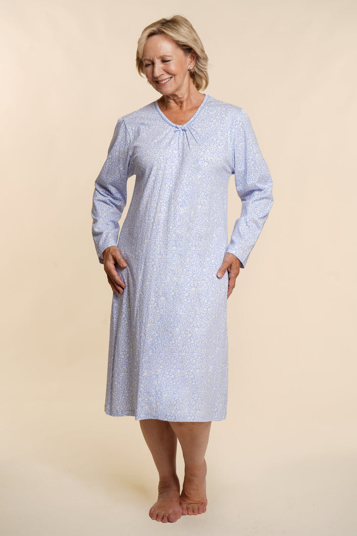 Ditsy Floral Nightdress - Long Sleeve