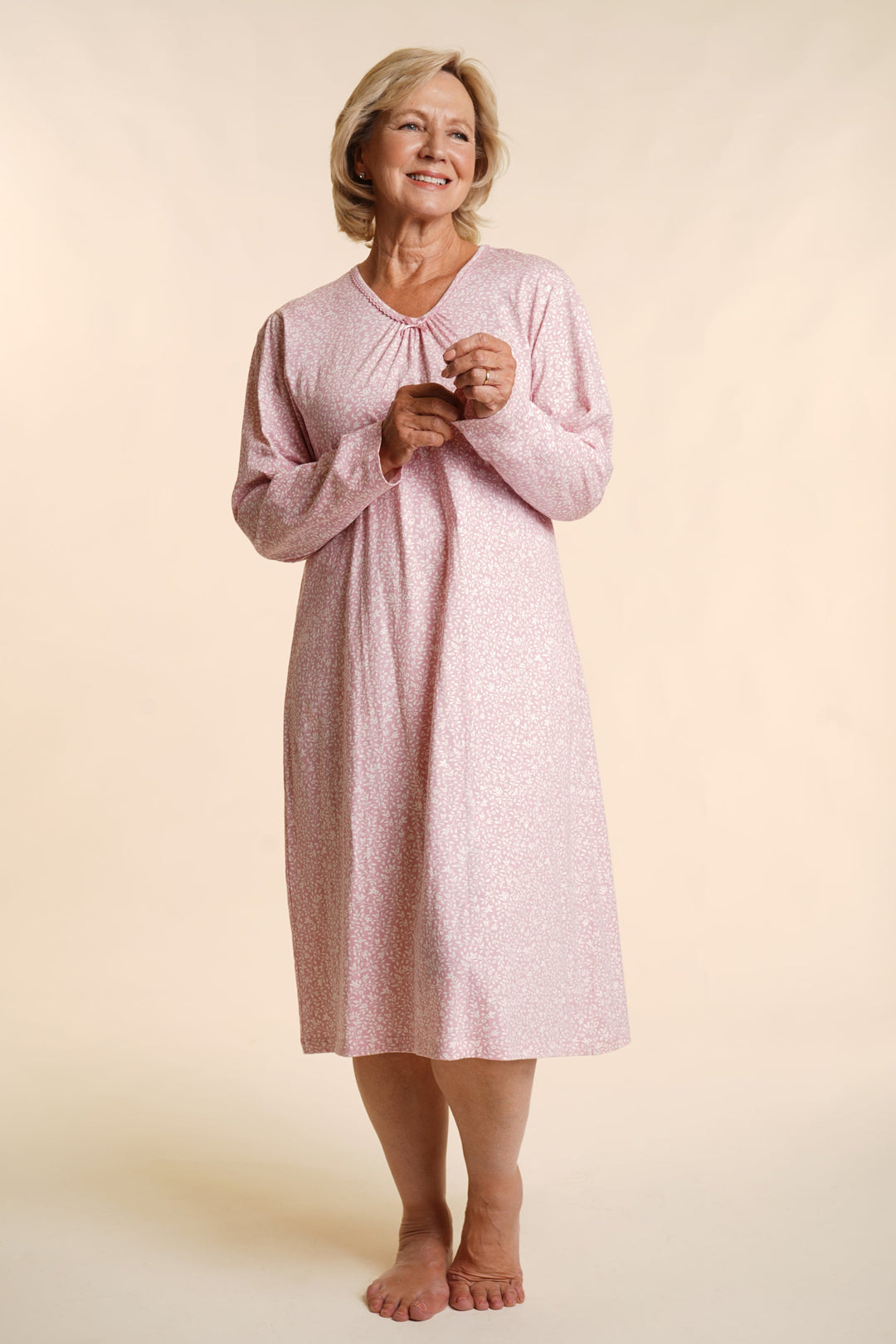 Ditsy Floral Nightdress - Long Sleeve
