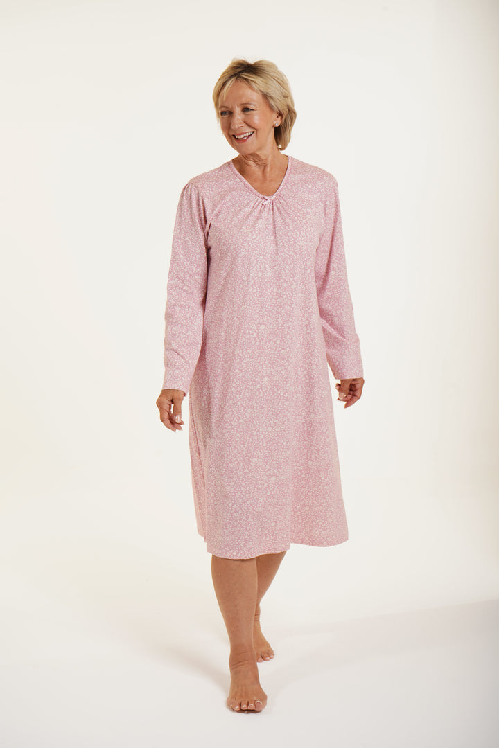 Ditsy Floral Nightdress - Long Sleeve