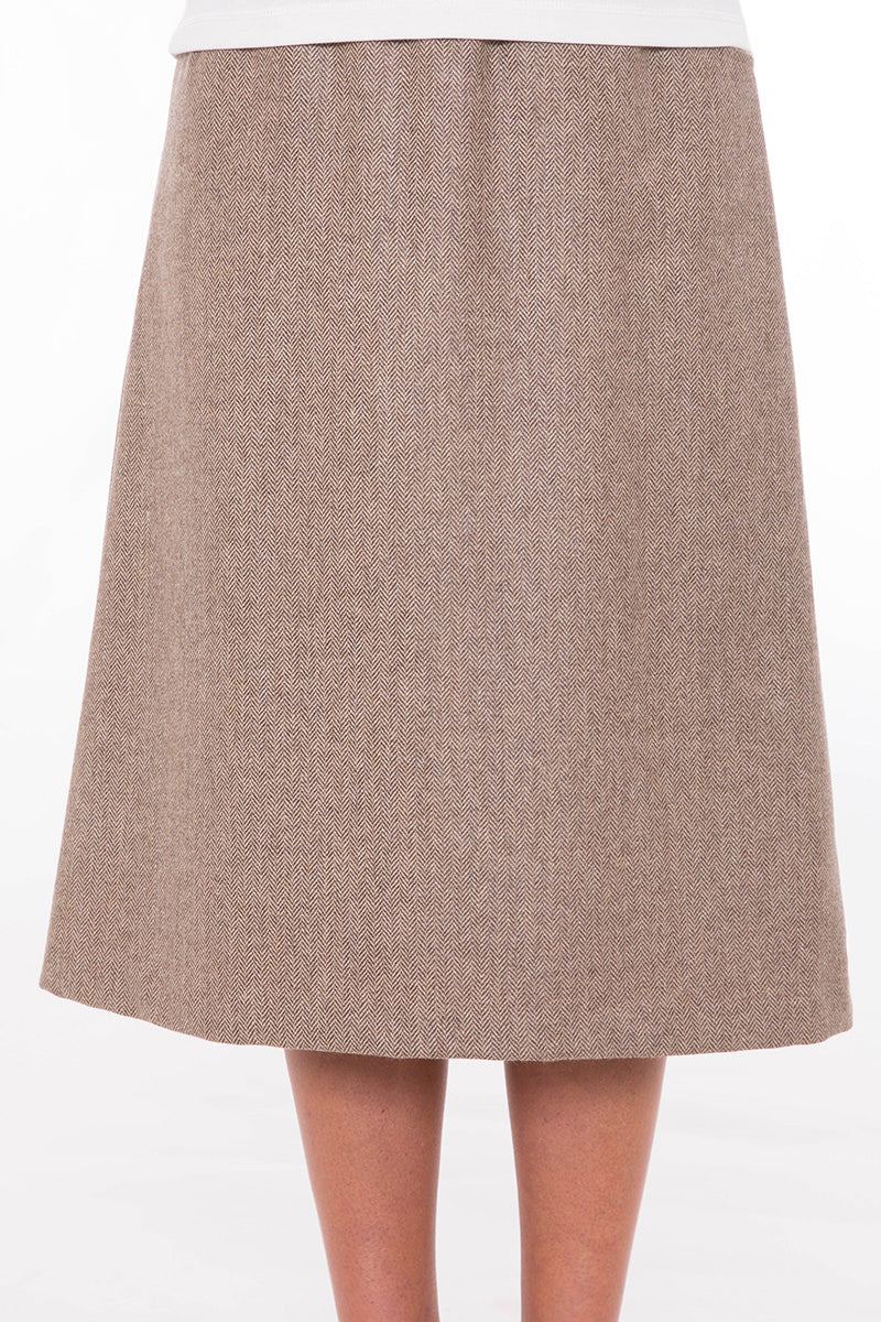 Herringbone Tweed Skirt