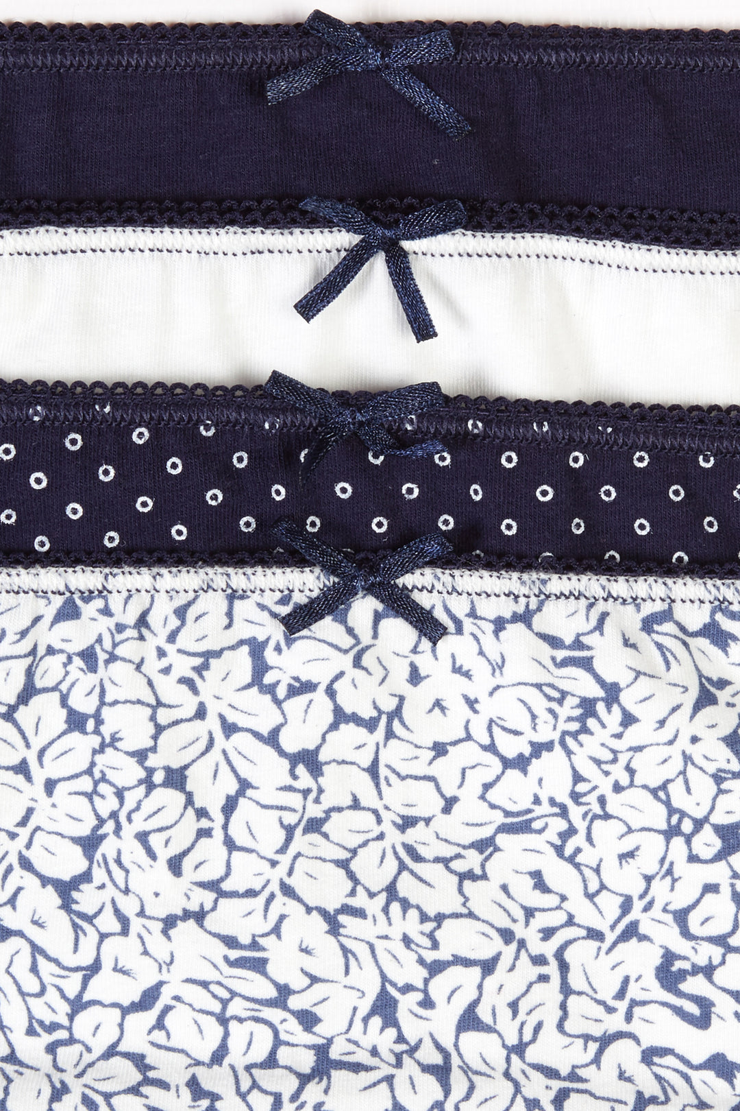 Cotton Pattern Midi Briefs (4 Pack)