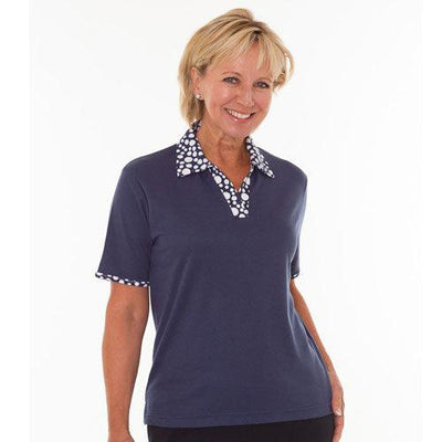 Poppy Bubble Print Collar T-Shirt - Carr & Westley