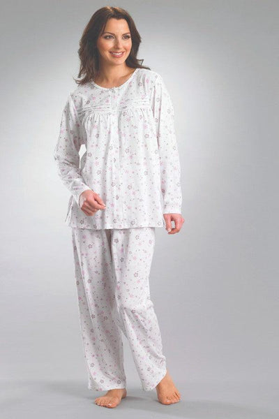 Daisy Print Jersey Pyjamas - Carr & Westley
