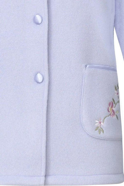 Embroidered Collar Bed Jacket - Carr & Westley