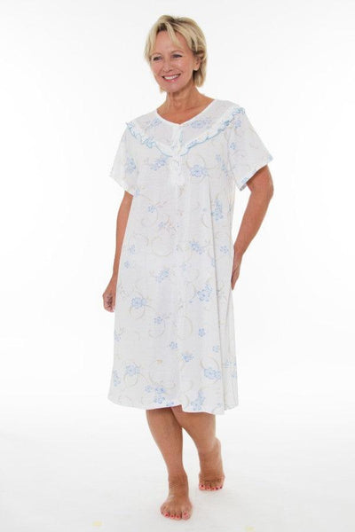 Floral Frill Jersey Nightdress - Carr & Westley