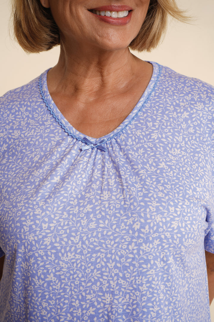 Ditsy Floral Nightdress - Short Sleeve