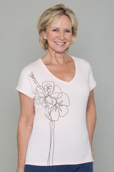 Marble Poppy Etch Tee - Carr & Westley