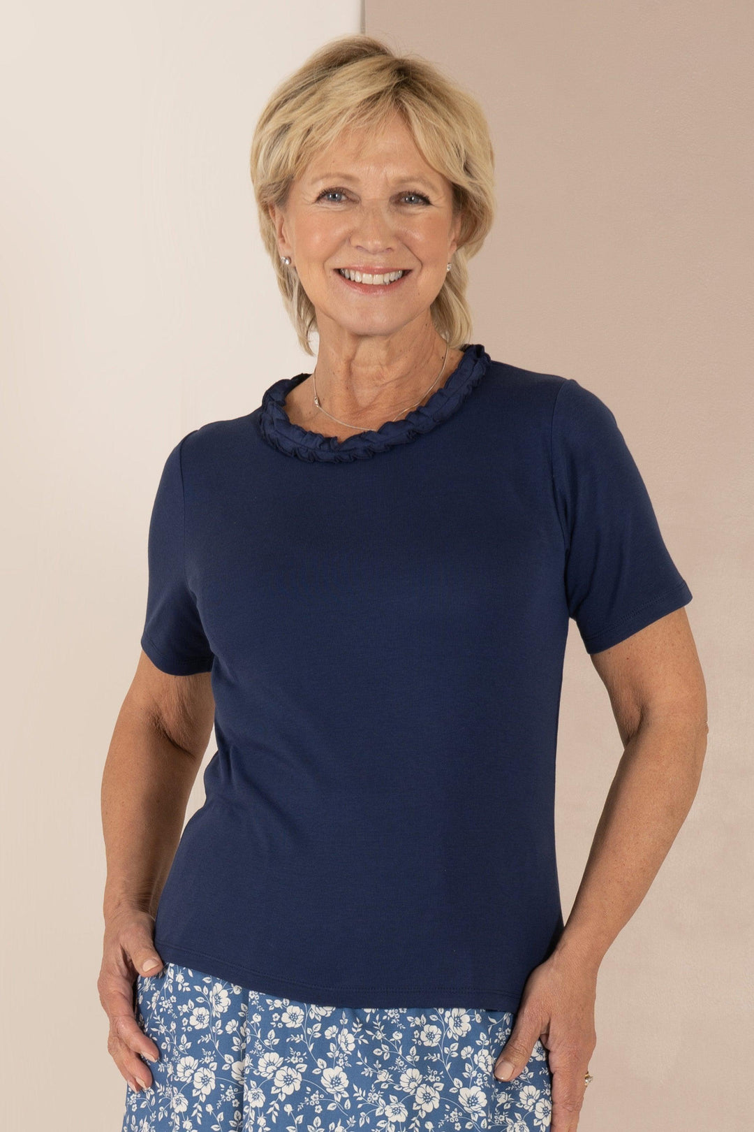 Ruffle Neck Top - Carr & Westley