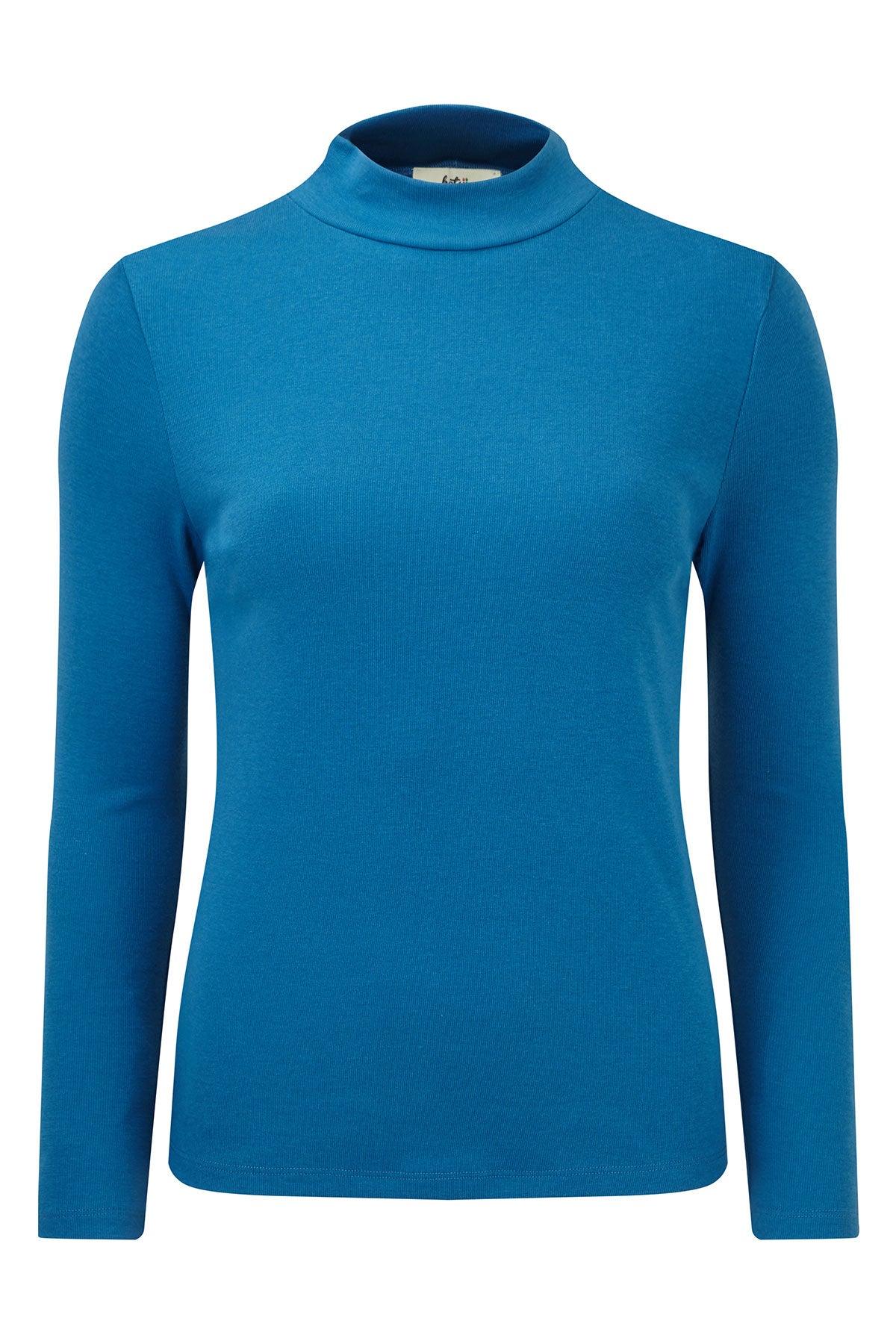 Betsy Turtle Neck Top (Sapphire)