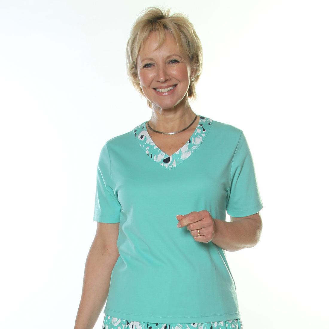 V Neck Top - Poppy - Classic Women's Tops – Carr & Westley