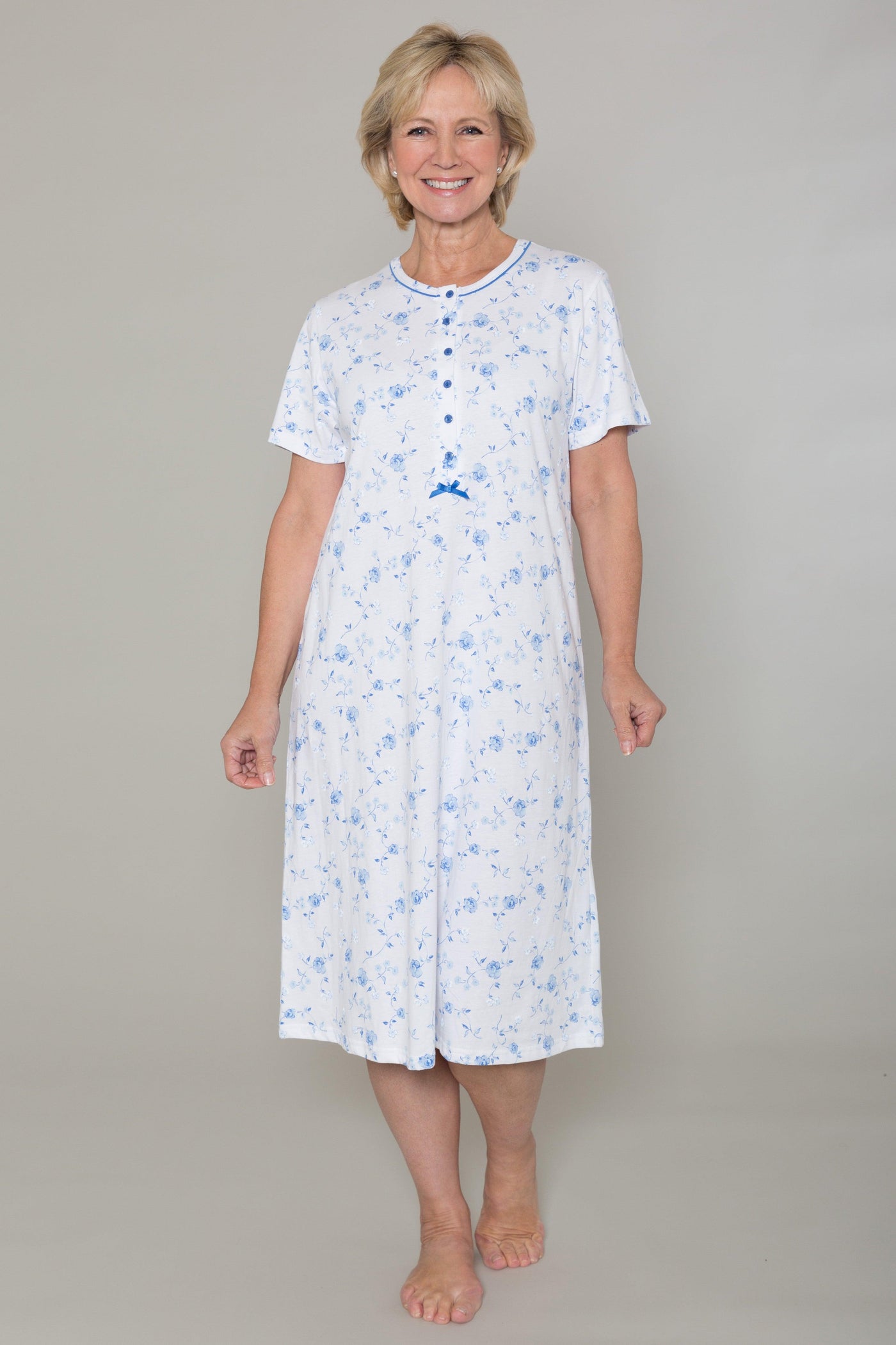 Bow Placket Nightdress - Carr & Westley