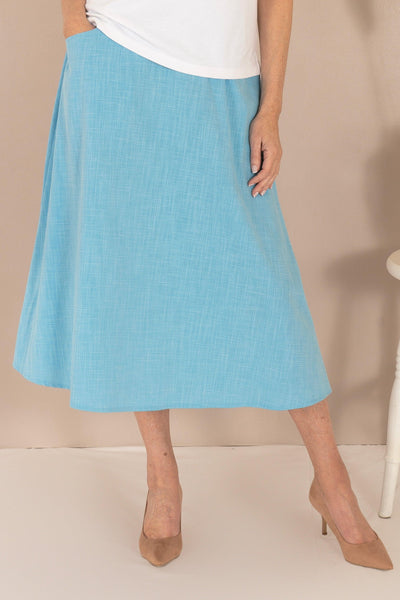 Newhaven Waffle Skirt - Turquoise - Carr & Westley