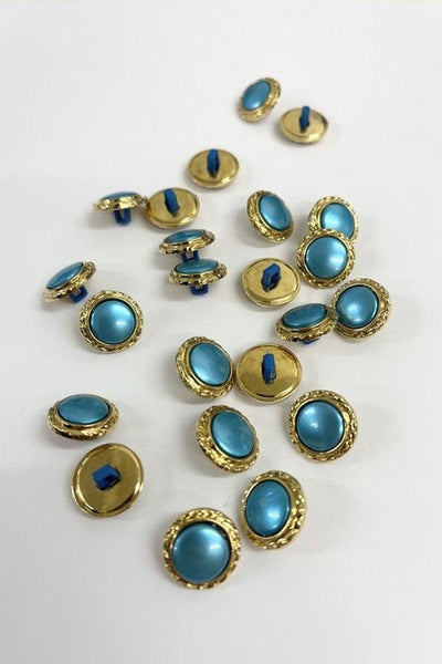 Gold Turquoise Buttons - Carr & Westley