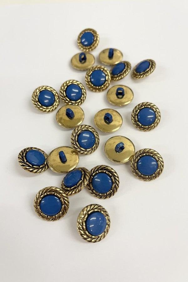 Gold and Blue Buttons - Carr & Westley