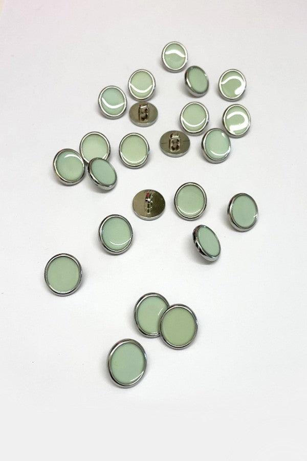 Silver Mint Buttons - Carr & Westley