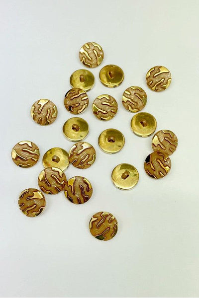 Gold Pattern Buttons - Carr & Westley