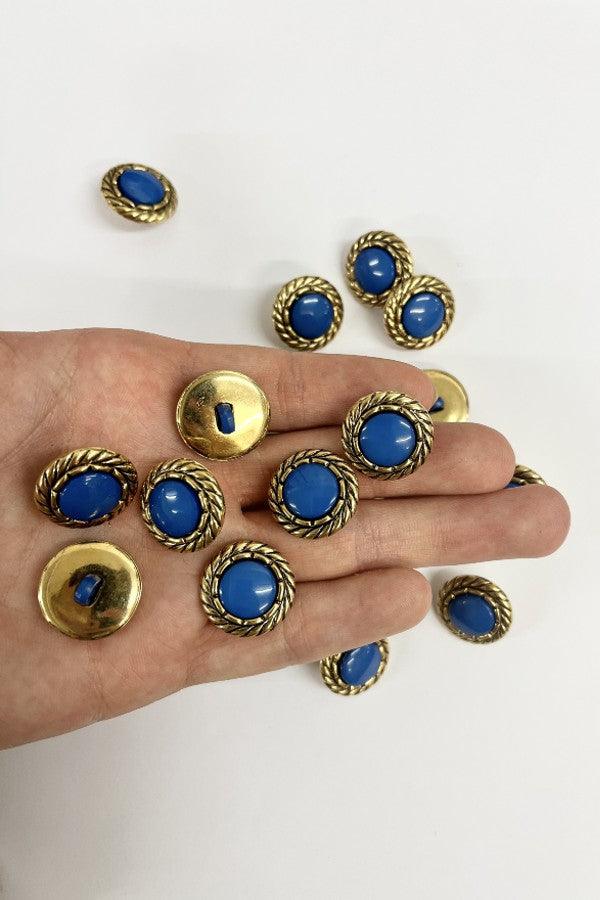 Gold and Blue Buttons - Carr & Westley